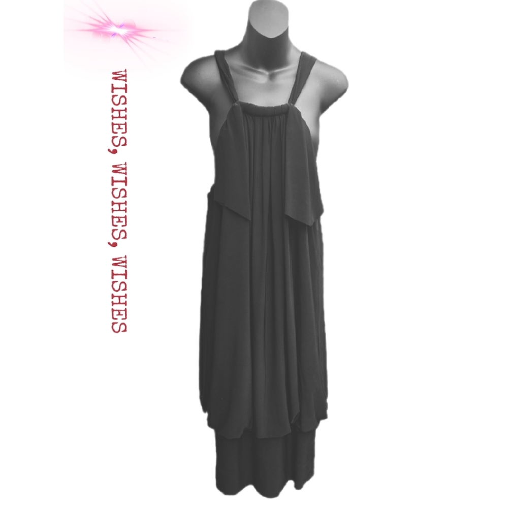 WISHES, WISHES, WISHES, BLACK BALLON DRESS BNWT